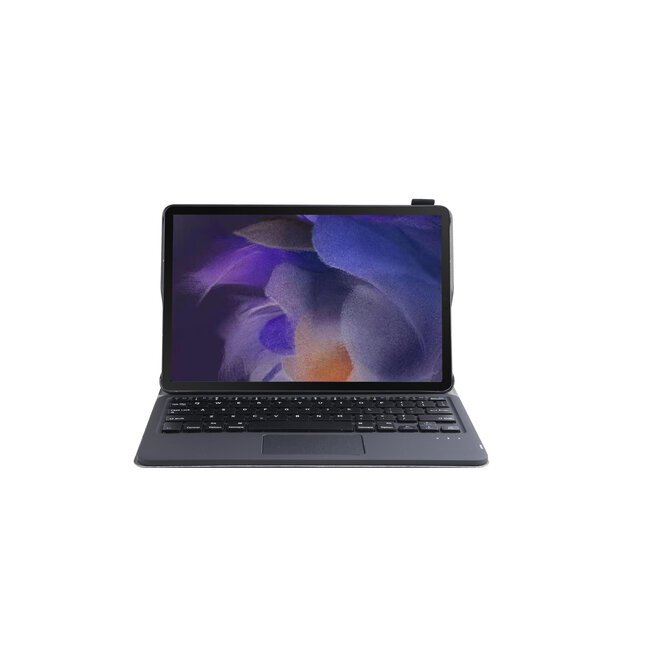 Case2go - Tablet Toetsenbord Hoes geschikt voor Samsung Galaxy Tab A8 (2021) 10.5 Inch - QWERTY Indeling - Bluetooth Toetsenbord met Touchpad en RGB - Zwart
