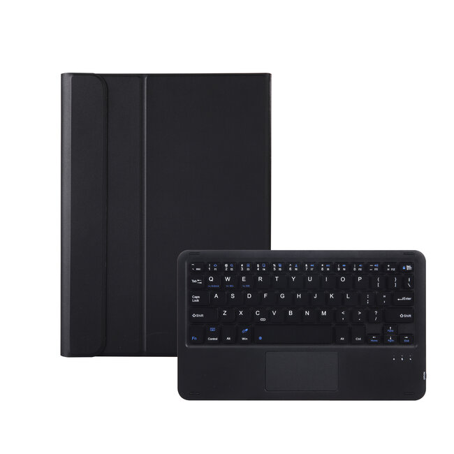 Case2go - Tablet Toetsenbord Hoes geschikt voor Samsung Galaxy Tab A8 (2021) 10.5 Inch - QWERTY Indeling - Bluetooth Toetsenbord met Touchpad en RGB - Zwart