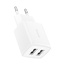 Baseus - Universele USB lader - 2 USB poorten - Geschikt voor o.a. iPhone & Samsung - 10.5W - Wit