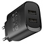 Borofone BN2 - Universele Dual Adapter - USB naar Lightning - 2.1A - Geschikt voor smartphones, tablets, etc - 1 Meter - Zwart