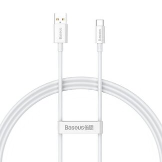 Baseus Baseus - Universele USB naar Type C kabel - Geschikt voor o.a. Samsung en andere apparaten - 2 Meter - 100W - Wit