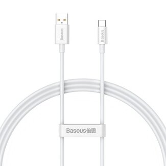 Baseus Baseus - Universele USB naar Type C kabel - Geschikt voor o.a. Samsung en andere apparaten - 2 Meter - 100W - Wit
