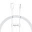 Baseus - Universele USB naar Type C kabel - Geschikt voor o.a. Samsung en andere apparaten - 2 Meter - 100W - Wit