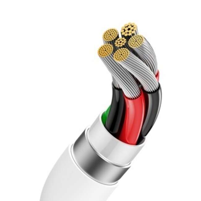 Baseus - Universele USB naar Type C kabel - Geschikt voor o.a. Samsung en andere apparaten - 2 Meter - 100W - Wit