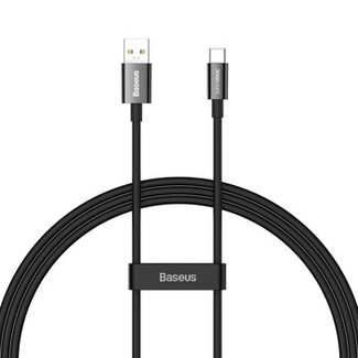 Baseus Baseus - Universele USB naar Type C kabel - Geschikt voor o.a. Samsung en andere apparaten - 2 Meter - 100W - Wit