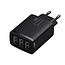 Baseus - Compacte USB oplader - Met 3 USB poorten - Geschikt voor USB Aansluiting  - 17W - Zwart