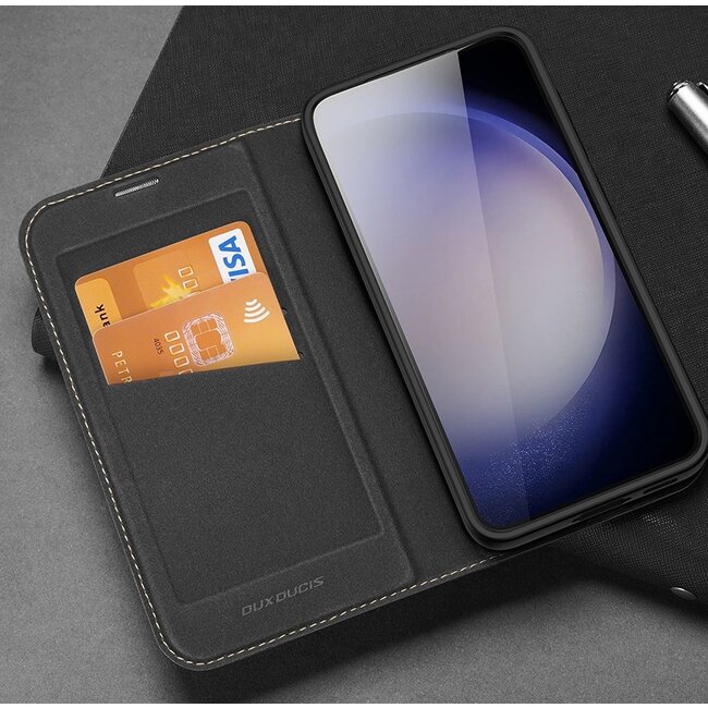 Dux Ducis - Hoes geschikt voor Samsung S23 Plus- Magnetische sluiting - Book Case - Zwart