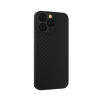 Devia - Hoesje geschikt voor Apple iPhone 14 Pro - Carbon Fiber Texture - Magnetische Back Cover - Zwart