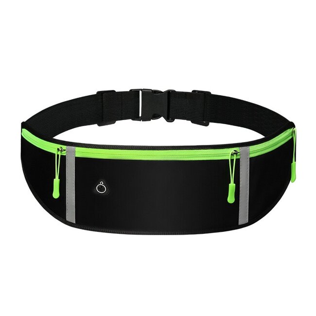 Case2go Sportband - Hardloopband - Hardloop Riem - Running belt - met Smartphone houder - Unisex/Onesize - Zwart