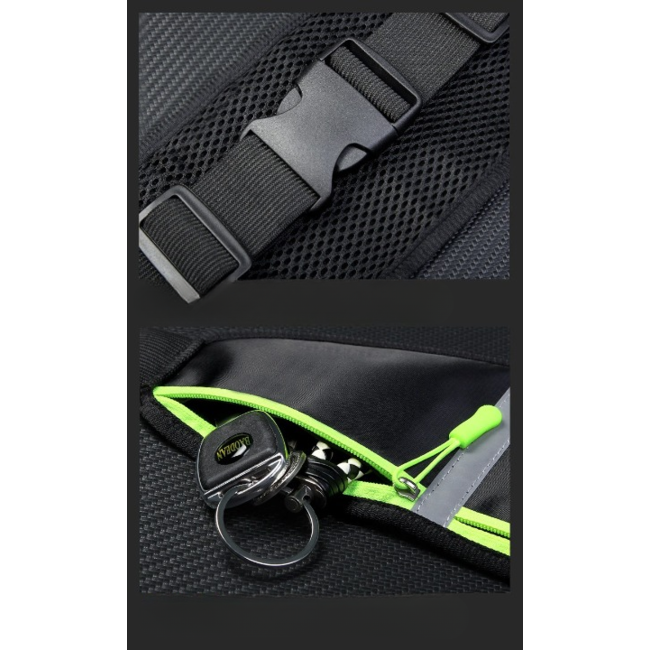 Case2go Sportband - Hardloopband - Hardloop Riem - Running belt - met Smartphone houder - Unisex/Onesize - Zwart