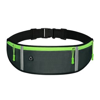 Case2go Case2go Sportband - Hardloopband - Hardloop Riem - Running belt - met Smartphone houder - Unisex/Onesize - Grijs