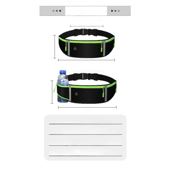 Case2go Sportband - Hardloopband - Hardloop Riem - Running belt - met Smartphone houder - Unisex/Onesize - Grijs