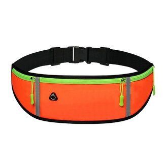 Case2go Case2go Sportband - Hardloopband - Hardloop Riem - Running belt - met Smartphone houder - Unisex/Onesize - Oranje