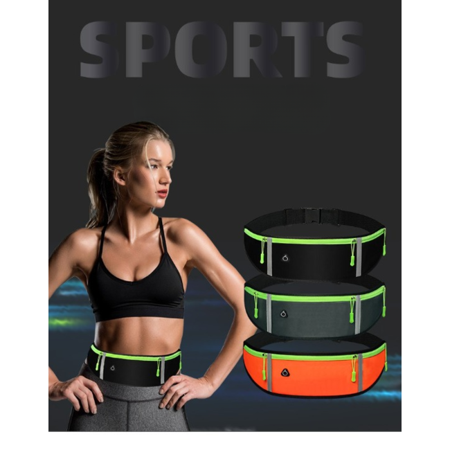 Case2go Sportband met fleshouder - Hardloopband - Hardloop Riem - Running belt - met Smartphone houder - Unisex/Onesize