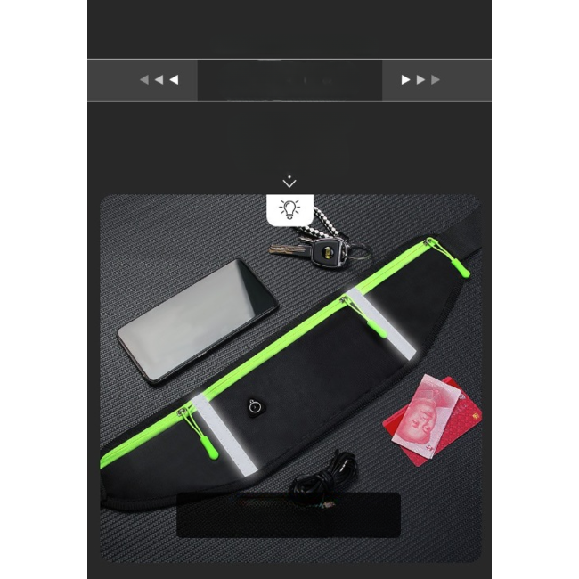 Case2go Sportband met fleshouder - Hardloopband - Hardloop Riem - Running belt - met Smartphone houder - Unisex/Onesize