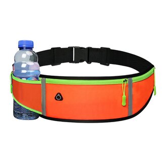 Case2go Case2go Sportband met fleshouder - Hardloopband - Hardloop Riem - Running belt - met Smartphone houder - Unisex/Onesize - Oranje