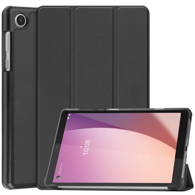 Case2go - Tablet Hoes geschikt voor Lenovo Tab M8 4th Gen (8 Inch) - Tri-Fold Book Case - Zwart