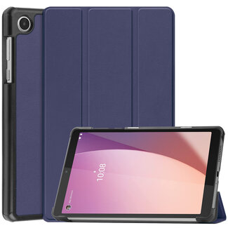 Case2go Case2go - Tablet Hoes geschikt voor Lenovo Tab M8 4th Gen (8 Inch) - Tri-Fold Book Case - Donker Blauw