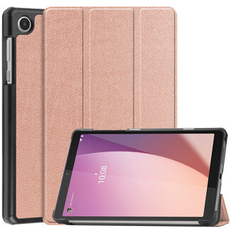 Case2go Case2go - Tablet Hoes geschikt voor Lenovo Tab M8 4th Gen (8 Inch) - Tri-Fold Book Case - Rose Goud