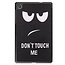 Case2go - Tablet Hoes geschikt voor Lenovo Tab M8 4th Gen (8 Inch) - Tri-Fold Book Case - Don't Touch Me