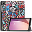 Case2go - Tablet Hoes geschikt voor Lenovo Tab M8 4th Gen (8 Inch) - Tri-Fold Book Case - Grafitti