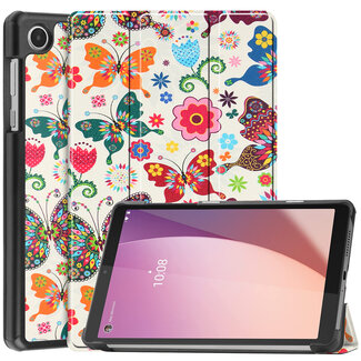 Case2go Case2go - Tablet Hoes geschikt voor Lenovo Tab M8 4th Gen (8 Inch) - Tri-Fold Book Case - Vlinder