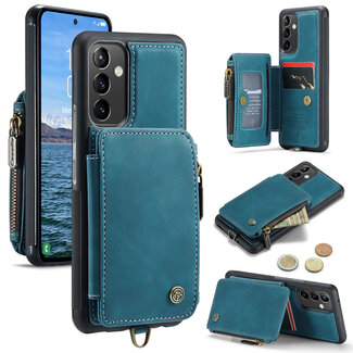 CaseMe CaseMe - Telefoonhoesje geschikt voor Samsung Galaxy A54 5G - Back Cover - Met  Pasjeshouder - Blauw