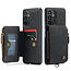 CaseMe - Telefoonhoesje geschikt voor Samsung Galaxy A34 5G - Back Cover - Met Pasjeshouder - Zwart