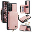 CaseMe - Telefoonhoesje geschikt voor Samsung Galaxy A34 5G - Back Cover - Met Pasjeshouder - Licht Roze