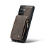 CaseMe - Telefoonhoesje geschikt voor Samsung Galaxy A34 5G - Back Cover - Met Pasjeshouder - Donker Bruin