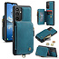 CaseMe - Telefoonhoesje geschikt voor Samsung Galaxy A34 5G - Back Cover - Met Pasjeshouder - Blauw