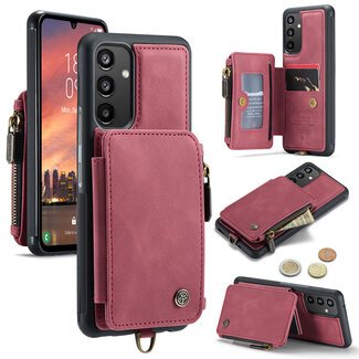 CaseMe CaseMe - Telefoonhoesje geschikt voor Samsung Galaxy A34 5G - Back Cover - Met  Pasjeshouder - Roze