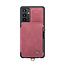 CaseMe - Telefoonhoesje geschikt voor Samsung Galaxy A34 5G - Back Cover - Met Pasjeshouder - Roze