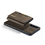 CaseMe - Telefoonhoesje geschikt voor Samsung Galaxy S23 Plus - Back Cover - Met Magnetische Pasjeshouder - Bruin