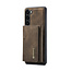 CaseMe - Telefoonhoesje geschikt voor Samsung Galaxy S23 - Back Cover - Met Magnetische Pasjeshouder - Bruin