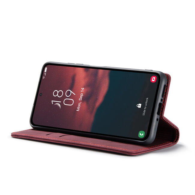 CaseMe - Telefoonhoesje geschikt voor Samsung Galaxy A54 5G - Wallet Book Case - Rood