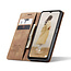 CaseMe - Telefoonhoesje geschikt voor Samsung Galaxy A14 5G - Wallet Book Case - Licht bruin