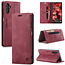 CaseMe - Telefoonhoesje geschikt voor Samsung Galaxy A14 5G - Wallet Book case - Met extra vak - Rood