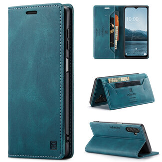 CaseMe CaseMe - Telefoonhoesje geschikt voor Samsung Galaxy A14 5G - Wallet Book case - Met extra vak - Blauw