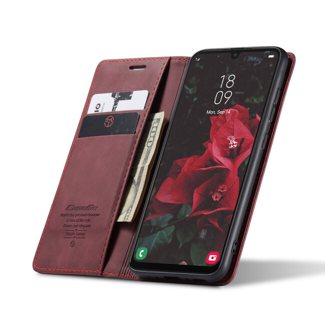 CaseMe - Telefoonhoesje geschikt voor Samsung Galaxy A34 5G - Wallet Book Case - Rood