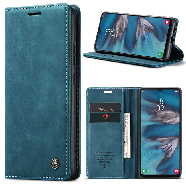 CaseMe - Telefoonhoesje geschikt voor Samsung Galaxy A34 5G - Wallet Book Case - Blauw