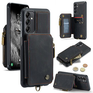 CaseMe CaseMe - Telefoonhoesje geschikt voor Samsung Galaxy A14 5G - Back Cover - Met  Pasjeshouder - Zwart