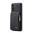 CaseMe - Telefoonhoesje geschikt voor Samsung Galaxy A14 5G - Back Cover - Met Pasjeshouder - Zwart