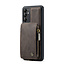 CaseMe - Telefoonhoesje geschikt voor Samsung Galaxy A14 5G - Back Cover - Met Pasjeshouder - Donker bruin