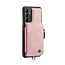 CaseMe - Telefoonhoesje geschikt voor Samsung Galaxy A14 5G - Back Cover - Met Pasjeshouder - Licht Roze