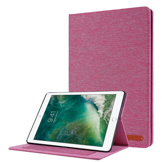 Case2go Tablet hoes geschikt voor Ipad 10.2 Inch 2019 / 2020 / 2021 - Book Case met Soft TPU houder - Roze