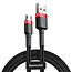 Baseus - Universele USB naar Micro USB kabel - Geschikt voor o.a. Samsung en andere apparaten - 1 Meter - 2.5A - Zwart/Rood