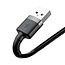 Baseus - Universele USB naar Lightning kabel - Geschikt voor o.a. Apple/iPhone en andere apparaten - 2 Meter - 2.5A - Zwart/Grijs