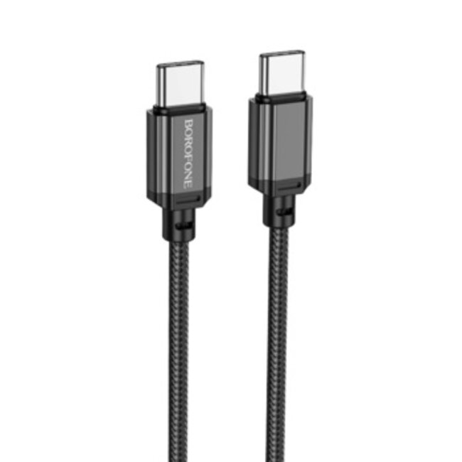 Borofone - Universele Type C naar Type C kabel - Geschikt voor o.a. Samsung en andere apparaten - 1 Meter - 2.5A - Zwart