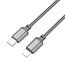 Borofone - Universele Lightning naar Type C kabel - Geschikt voor o.a. Samsung/iPhone en andere apparaten - 1 Meter - 2.5A - Zwart